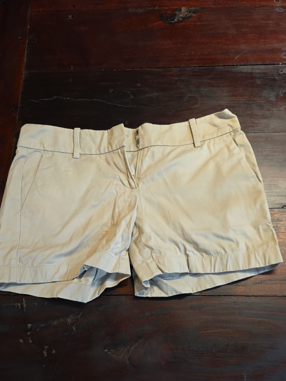 Ann Taylor Light Beige Tailored Bermuda Shorts